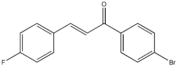 (E)-1-(4-bromophenyl)-3-(4-fluorophenyl)prop-2-en-1-one Struktur