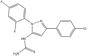 1-(3-(4-chlorophenyl)-1-(2,4-difluorophenyl)-1H-pyrazol-5-yl)thiourea 化学構造式