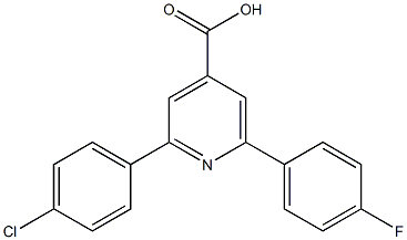 2-(4-chlorophenyl)-6-(4-fluorophenyl)pyridine-4-carboxylic acid Struktur