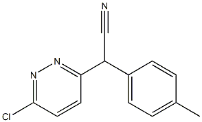 2-(6-chloropyridazin-3-yl)-2-p-tolylacetonitrile,,结构式