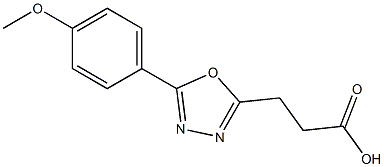 3-(5-(4-methoxyphenyl)-1,3,4-oxadiazol-2-yl)propanoic acid 结构式