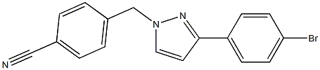 4-((3-(4-bromophenyl)-1H-pyrazol-1-yl)methyl)benzonitrile Structure