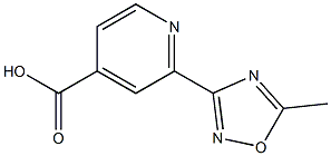 2-(5-Methyl-1,2,4-oxadiazol-3-yl)isonicotinic acid 化学構造式