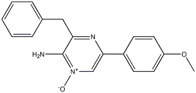 2-Amino-3-benzyl-5-(4'-methoxyphenyl)-pyrazine-1-oxide,,结构式