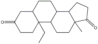 10-ETHYL-13-METHYL-TETRADECAHYDRO-CYCLOPENTA[A]PHENANTHRENE-3,17-DIONE 结构式