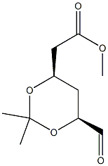 METHYL (3R,5S)-6-OXO-3,5-ISOPROPYLIDEREDIOXYHEXANOATE,,结构式