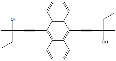 9,10-BIS(3-HYDROXY-3-METHYLPENT-1-YNYL)ANTHRACENE Structure