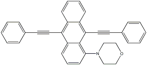 9,10-BIS(PHENYLETHYNYL)-1-(4-MORPHOLINYL)ANTHRACENE Structure