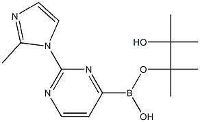 2-(2-METHYLIMIDAZOL-1-YL)PYRIMIDINE-4-BORONIC ACID PINACOL ESTER 结构式