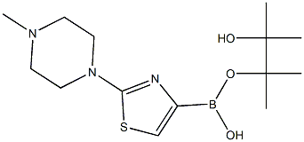 2-(4-METHYLPIPERAZIN-1-YL)THIAZOLE-4-BORONIC ACID PINACOL ESTER,,结构式