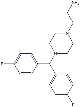 2-{4-[BIS(4-FLUOROPHENYL)METHYL]PIPERAZIN-1-YL}ETHANAMINE,,结构式