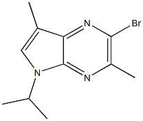 2-BROMO-5-ISOPROPYL-3,7-DIMETHYL-5H-PYRROLO[2,3-B]PYRAZINE 化学構造式