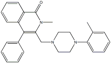 2-METHYL-3-{[4-(2-METHYLPHENYL)PIPERAZIN-1-YL]METHYL}-4-PHENYLISOQUINOLIN-1(2H)-ONE 化学構造式