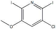 3-CHLORO-2,6-DIIODO-5-METHOXYPYRIDINE Structure
