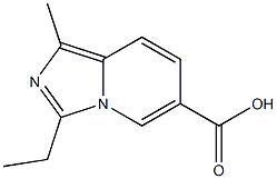 3-ETHYL-1-METHYLIMIDAZO[1,5-A]PYRIDINE-6-CARBOXYLIC ACID,,结构式