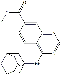 4-(ADAMANTAN-1-YLAMINO)-QUINAZOLINE-7-CARBOXYLIC ACID METHYL ESTER,,结构式