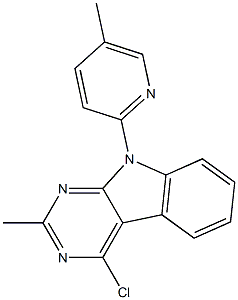 4-CHLORO-2-METHYL-9-(5-METHYLPYRIDIN-2-YL)-9H-PYRIMIDO[4,5-B]INDOLE 结构式