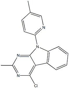 4-CHLORO-2-METHYL-9-(5-METHYLPYRIDIN-2-YL)-9H-PYRIMIDO[4,5-B]INDOLE Struktur