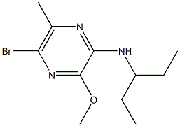 5-BROMO-N-(1-ETHYLPROPYL)-3-METHOXY-6-METHYLPYRAZIN-2-AMINE Structure