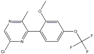 5-CHLORO-3-[2-METHOXY-4-(TRIFLUOROMETHOXY)PHENYL]-2-METHYLPYRAZINE Struktur