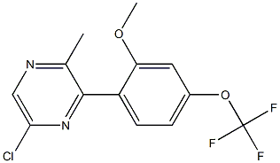 5-CHLORO-3-[2-METHOXY-4-(TRIFLUOROMETHOXY)PHENYL]-2-METHYLPYRAZINE|