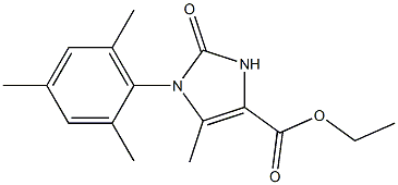 5-METHYL-2-OXO-1-(2,4,6-TRIMETHYL-PHENYL)-2,3-DIHYDRO-1H-IMIDAZOLE-4-CARBOXYLIC ACID ETHYL ESTER Structure