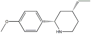 CIS-4-ETHYL-2-(4-METHOXYPHENYL)PIPERIDINE 化学構造式