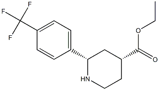 ETHYL CIS-2-[4-(TRIFLUOROMETHYL)PHENYL]PIPERIDINE-4-CARBOXYLATE Structure