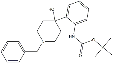 TERT-BUTYL [2-(1-BENZYL-4-HYDROXYPIPERIDIN-4-YL)PHENYL]CARBAMATE 化学構造式