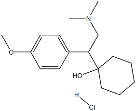 1-[2-dimethylamino-1-(4-methoxyphenyl)ethyl]cyclohexan-1-ol hydrochloride Struktur