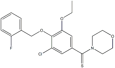  [3-chloro-5-ethoxy-4-[(2-fluorophenyl)methoxy]phenyl]-morpholin-4-yl-methanethione