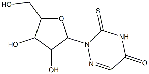 2-[3,4-dihydroxy-5-(hydroxymethyl)tetrahydrofuran-2-yl]-3-thioxo-2,3,4,5-tetrahydro-1,2,4-triazin-5-one Structure