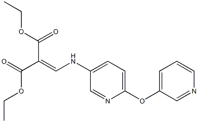 diethyl 2-({[6-(3-pyridyloxy)-3-pyridyl]amino}methylidene)malonate 化学構造式