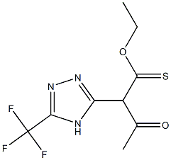 Ethyl 3-oxo-2-[5-(trifluoromethyl)-4H-1,2,4-triazol-3-yl]thiobutanoate Structure