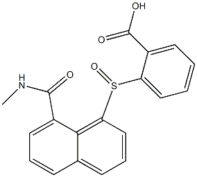 2-({8-[(methylamino)carbonyl]-1-naphthyl}sulfinyl)benzoic acid 化学構造式