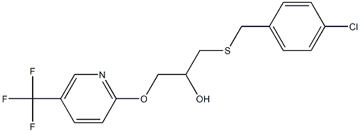 1-[(4-chlorobenzyl)thio]-3-{[5-(trifluoromethyl)-2-pyridyl]oxy}propan-2-ol 结构式
