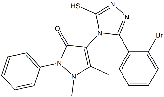 4-[3-(2-Bromo-phenyl)-5-mercapto-[1,2,4]triazol-4-yl]-1,5-dimethyl-2-phenyl-1,2-dihydro-pyrazol-3-one Structure