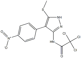 N1-[5-(methylthio)-4-(4-nitrophenyl)-1H-pyrazol-3-yl]-2,2,2-trichloroacetamide|