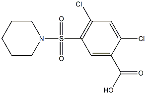 2,4-dichloro-5-(piperidinosulfonyl)benzenecarboxylic acid Structure