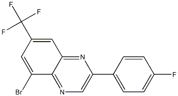 5-bromo-2-(4-fluorophenyl)-7-(trifluoromethyl)quinoxaline Structure