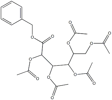 benzyl 2,3,4,5,6-penta(acetyloxy)hexanoate Struktur