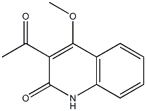 3-acetyl-4-methoxy-2(1H)-quinolinone 结构式