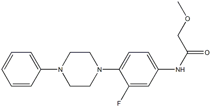 N-[3-fluoro-4-(4-phenylpiperazino)phenyl]-2-methoxyacetamide Struktur