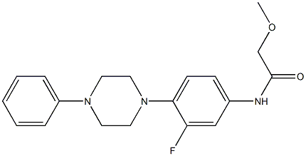 N-[3-fluoro-4-(4-phenylpiperazino)phenyl]-2-methoxyacetamide 化学構造式