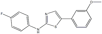 N2-(4-fluorophenyl)-5-(3-methoxyphenyl)-1,3-thiazol-2-amine Struktur