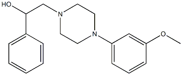 2-[4-(3-methoxyphenyl)piperazino]-1-phenyl-1-ethanol 结构式