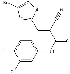 N1-(3-chloro-4-fluorophenyl)-3-(4-bromo-2-thienyl)-2-cyanoacrylamide,,结构式