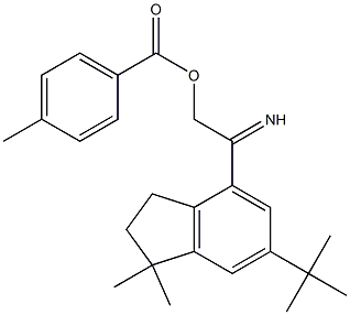 6-(tert-butyl)-1,1-dimethyl-4-{[(4-methylbenzoyl)oxy]ethanimidoyl}indane,,结构式