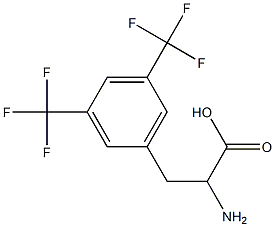 2-amino-3-[3,5-di(trifluoromethyl)phenyl]propanoic acid 结构式