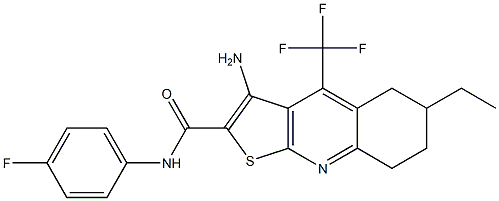 3-amino-6-ethyl-N-(4-fluorophenyl)-4-(trifluoromethyl)-5,6,7,8-tetrahydrothieno[2,3-b]quinoline-2-carboxamide|